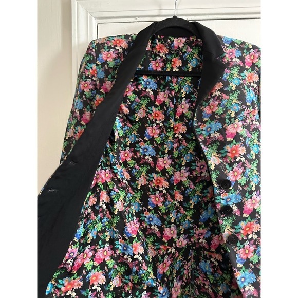 PACO RABANNE Floral Ditsy Print Blazer Shoulder Pads - French Sz 36 - US Sz 4 - Picture 5 of 7